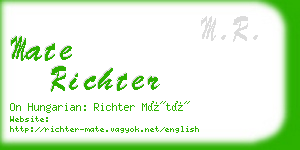 mate richter business card